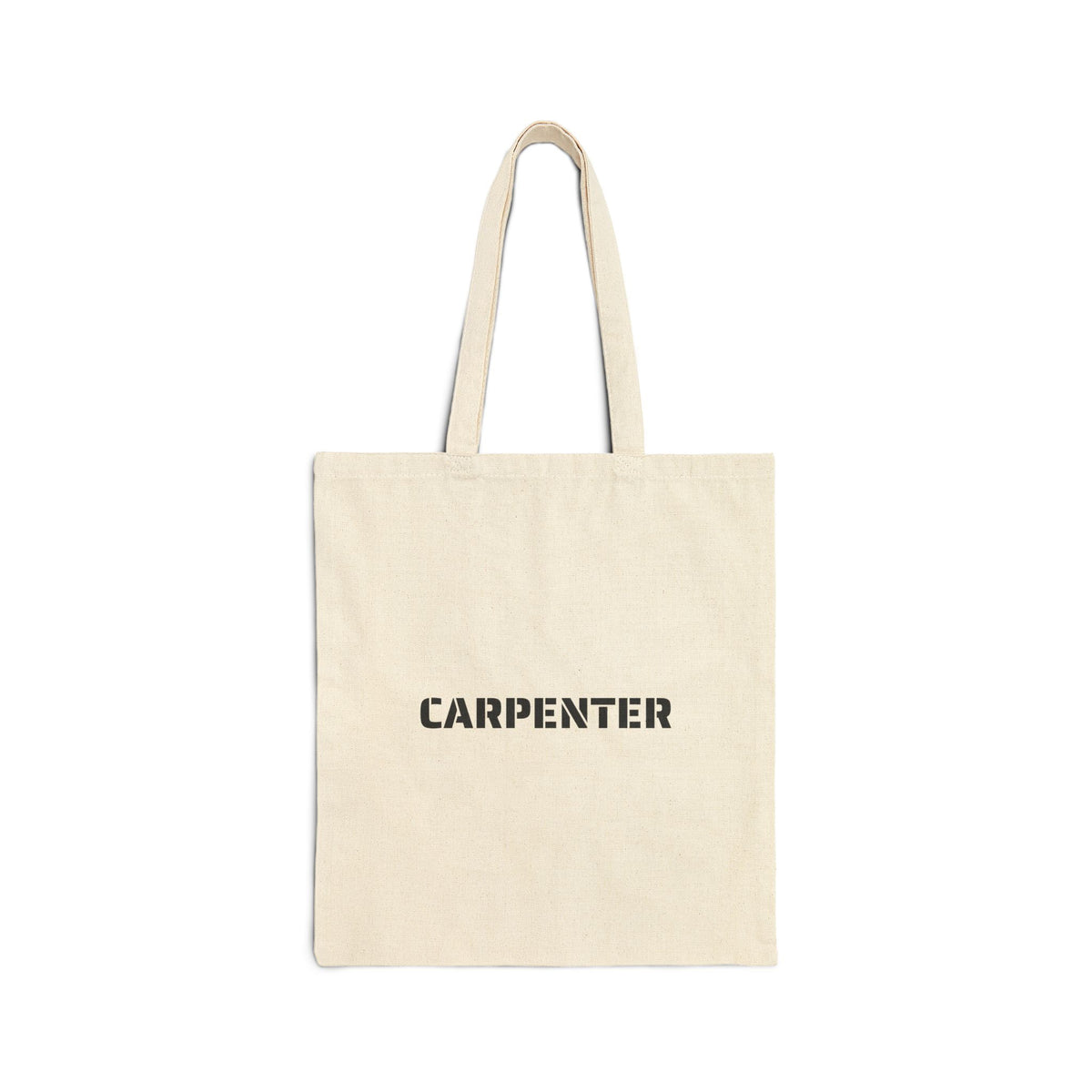 Carpenter Canvas Tote — Bold Trade Stencil, Natural Cotton