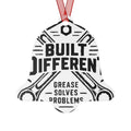 Built Different Mechanic Metal Christmas Ornament