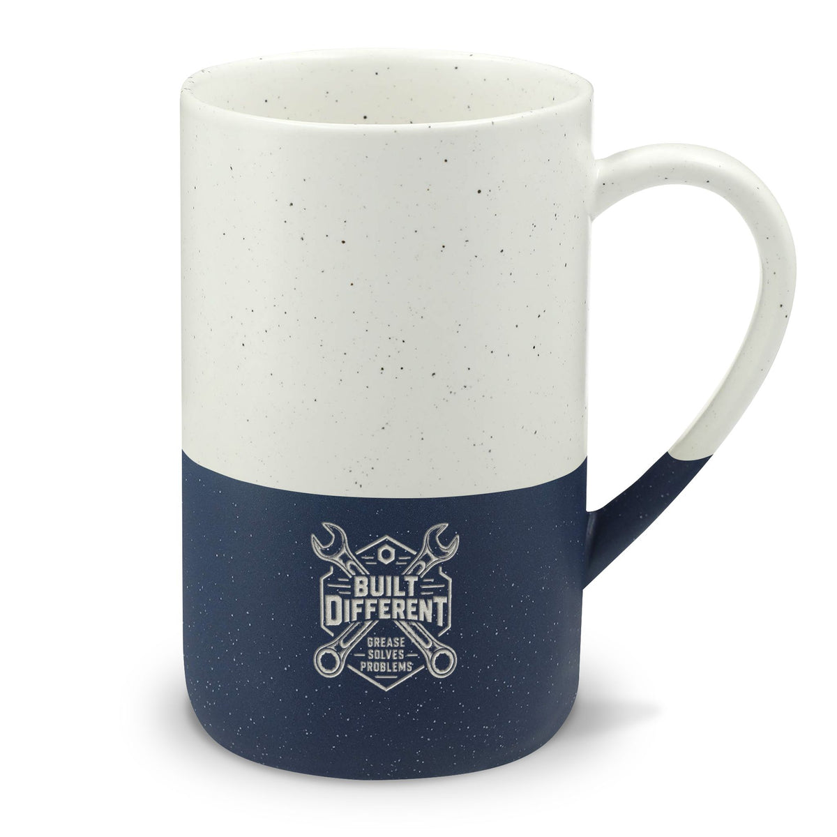 Built Different Mechanic Speckled Workshop Mug — 13oz