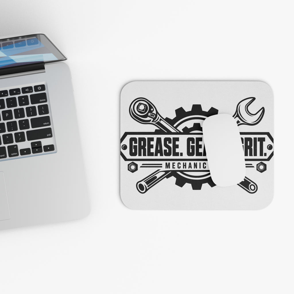Mechanic Life Mouse Pad — "Grease. Gears. Grit." Tool Workshop Desk Mat