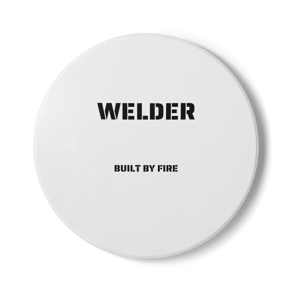 Welder Ceramic Coaster — Built by Fire