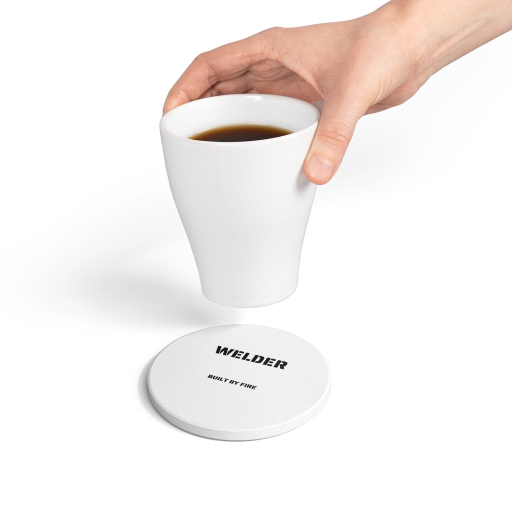 Welder Ceramic Coaster — Built by Fire