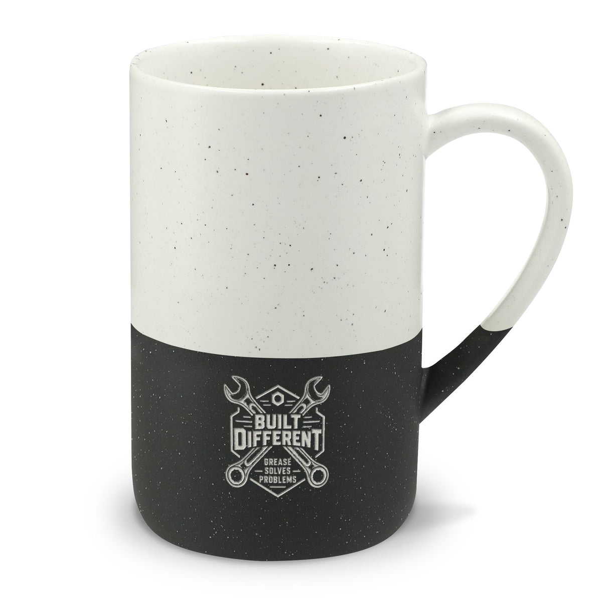 Built Different Mechanic Speckled Workshop Mug — 13oz