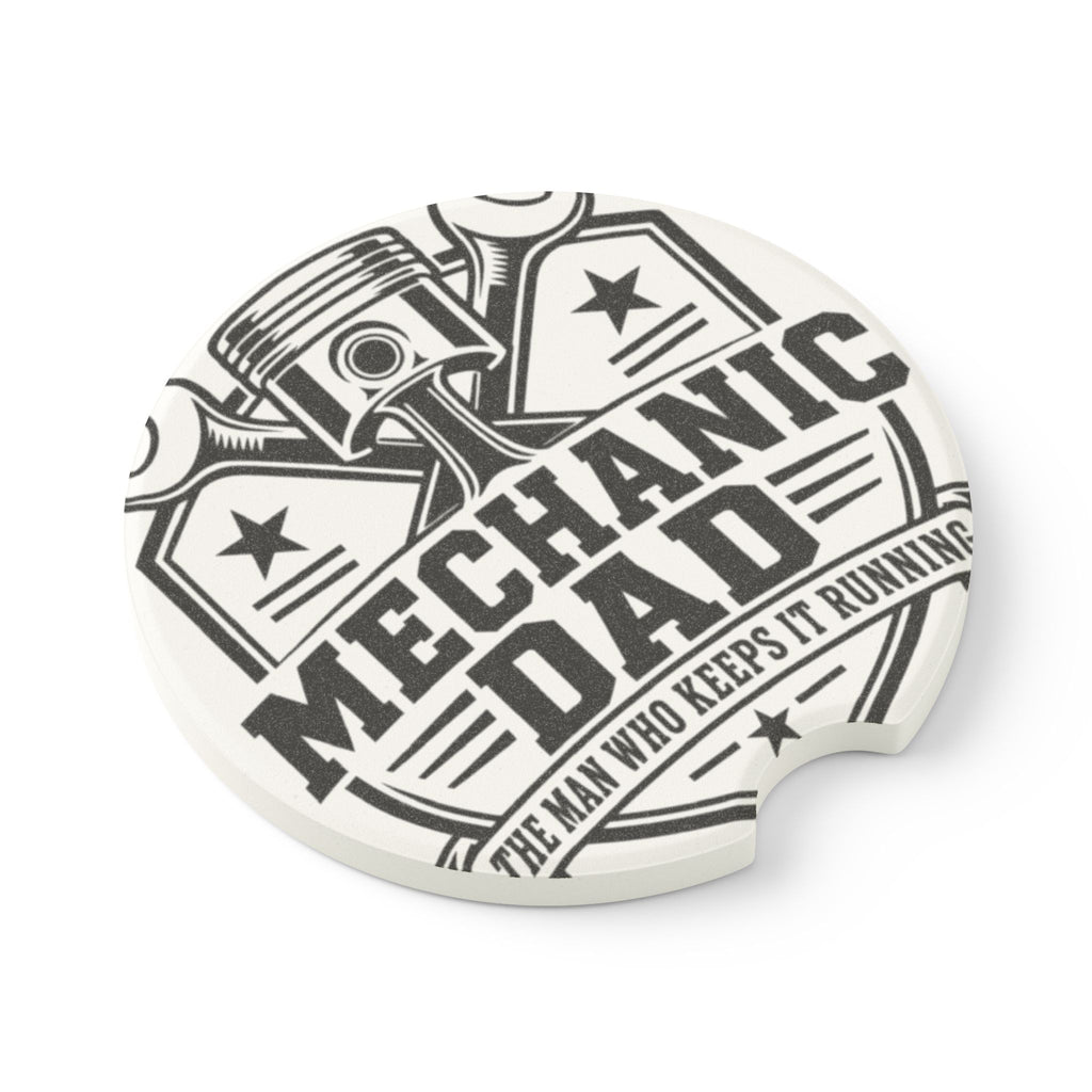 Mechanic Dad Soapstone Car Coaster — Keeps It Running