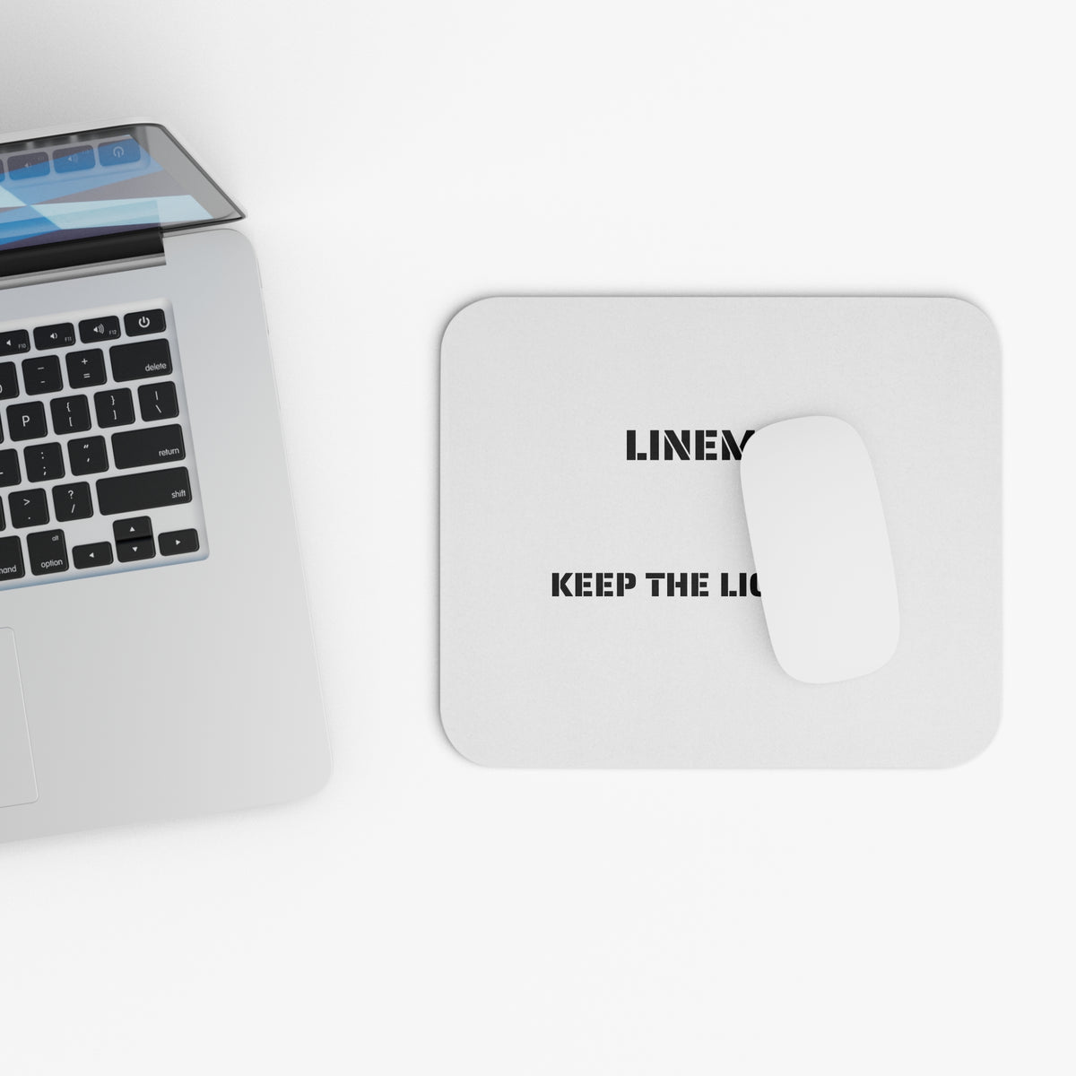 Lineman Mouse Pad — Keep the Lights On | 9 × 8 Inch