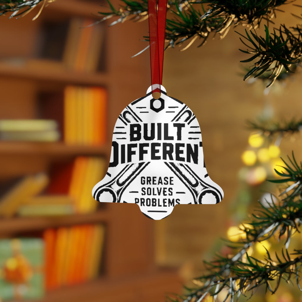 Built Different Mechanic Metal Christmas Ornament