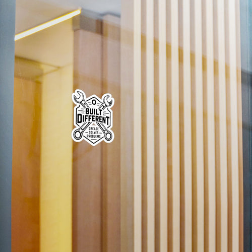 Built Different Mechanics Sticker — Kiss-Cut Vinyl Decal (Grease Solves Problems)