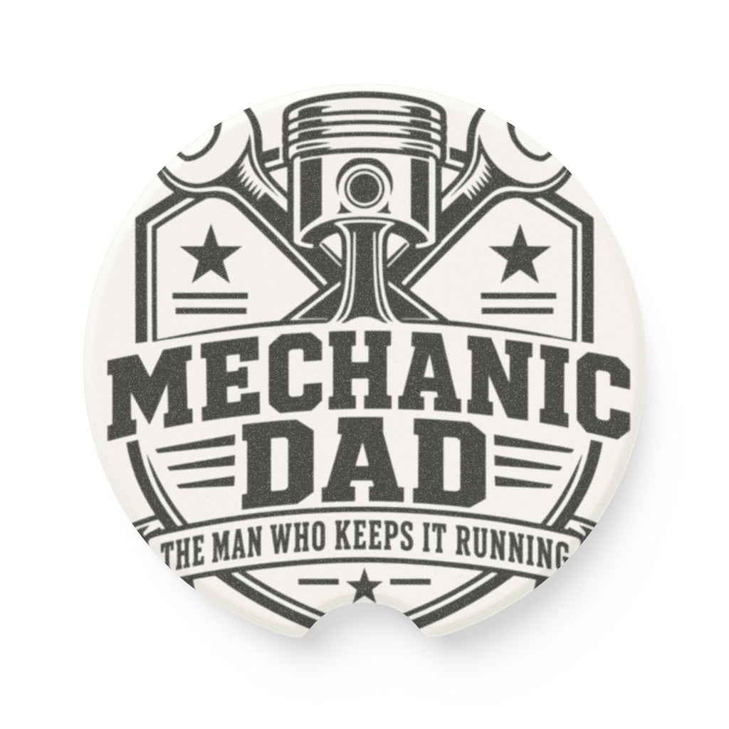 Mechanic Dad Soapstone Car Coaster — Keeps It Running