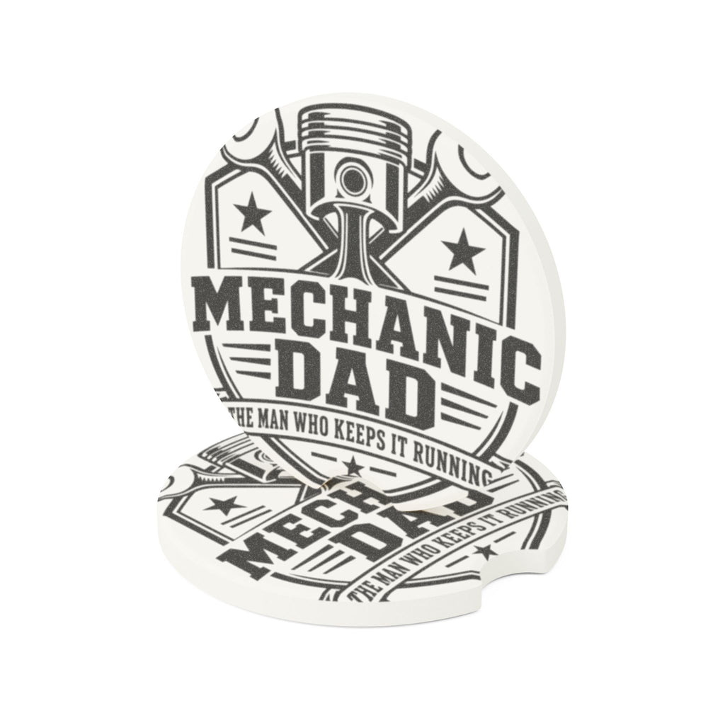 Mechanic Dad Soapstone Car Coaster — Keeps It Running
