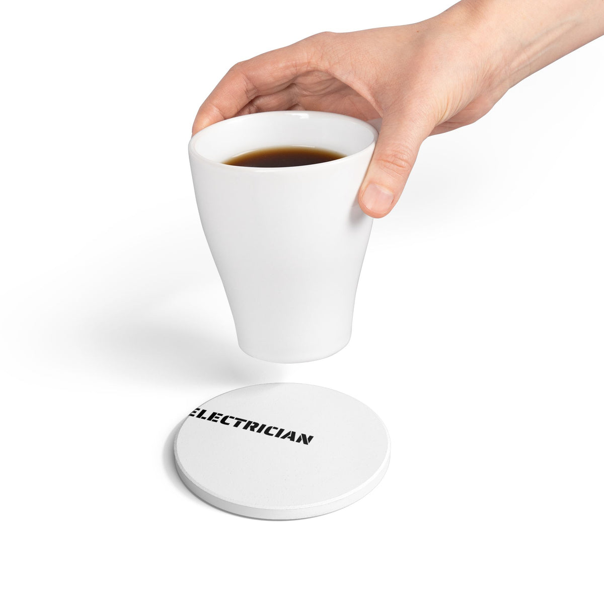 Electrician Ceramic Coaster — Wired for the Work