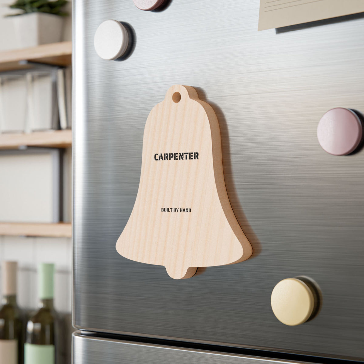 Carpenter Wooden Bell Ornament — Built by Hand