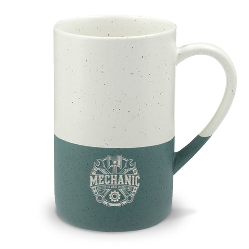 Speckled Ceramic 13oz Mug — Two-Tone Engraved Wayland Design