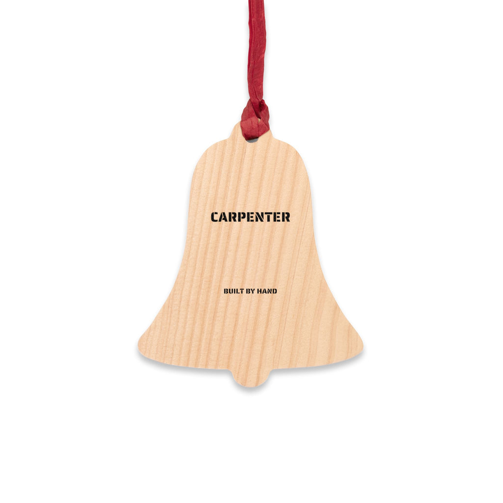 Carpenter Wooden Bell Ornament — Built by Hand