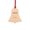 Carpenter Wooden Bell Ornament — Built by Hand