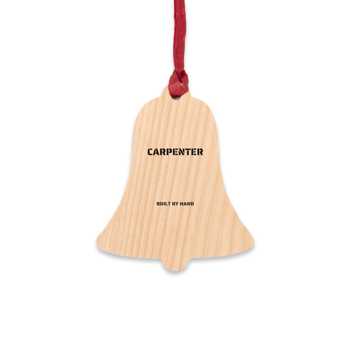 Carpenter Wooden Bell Ornament — Built by Hand