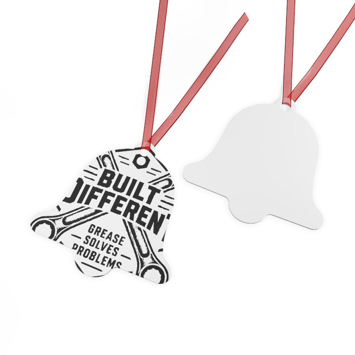 Built Different Mechanic Metal Christmas Ornament